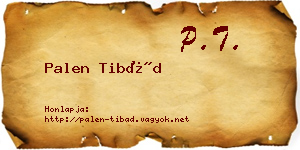 Palen Tibád névjegykártya